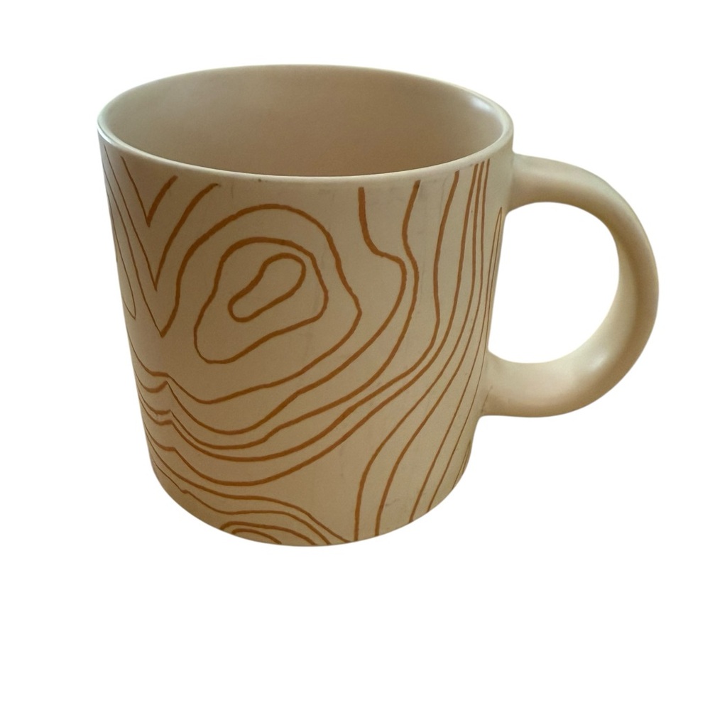 Whitney Kerney x Causebox Beige Coffee Mug Abstract‎ Topography Geode Wood Grain